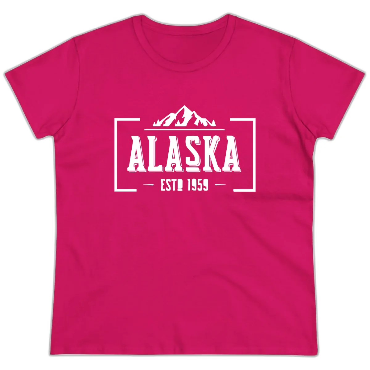 Alaska Cruise Design Awaiting Image Ladies Tee in Heliconia