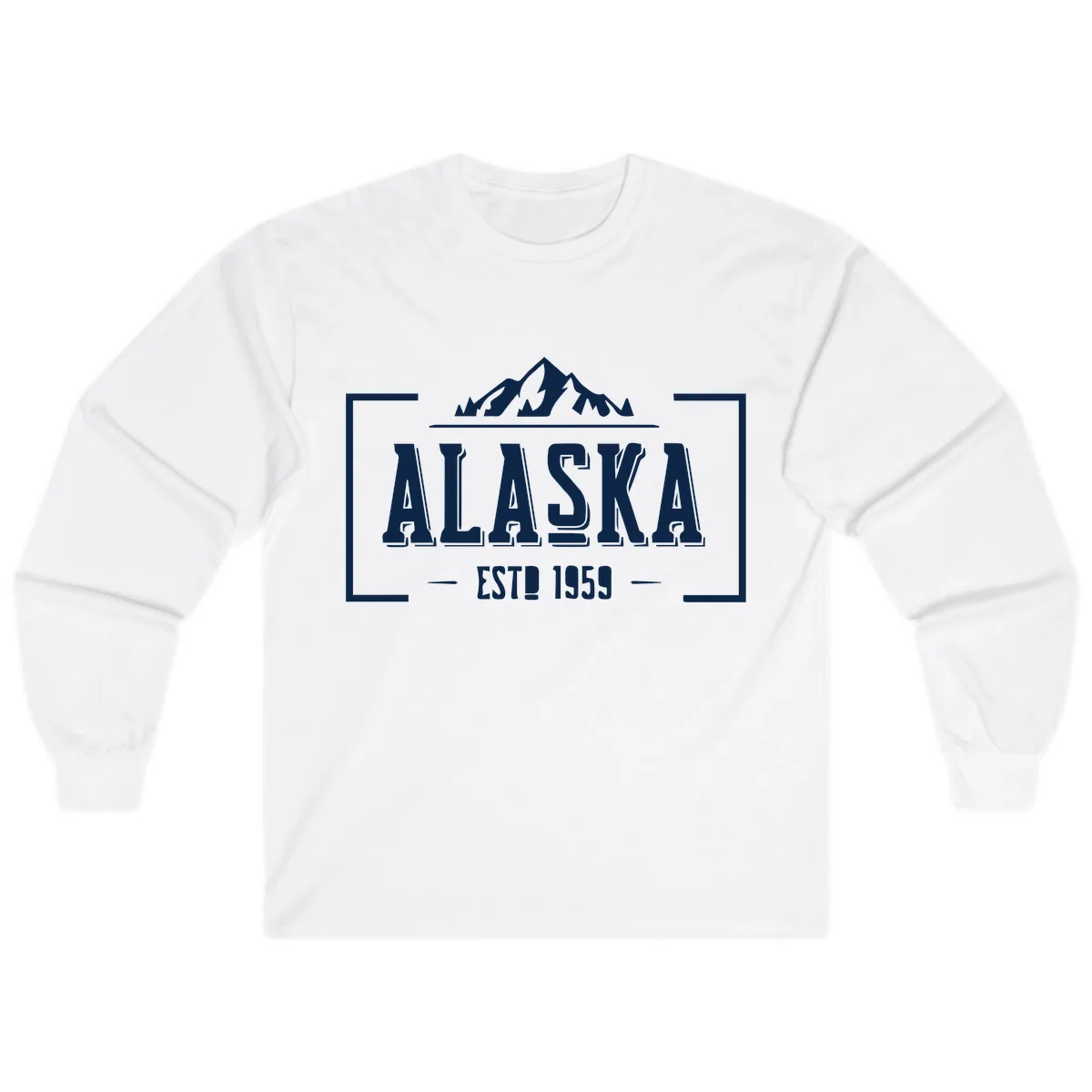 Alaska Cruise Design Awaiting Image Long Sleeve in White