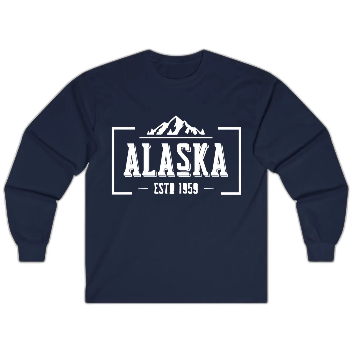 Alaska Cruise Design Awaiting Image Long Sleeve in Navy