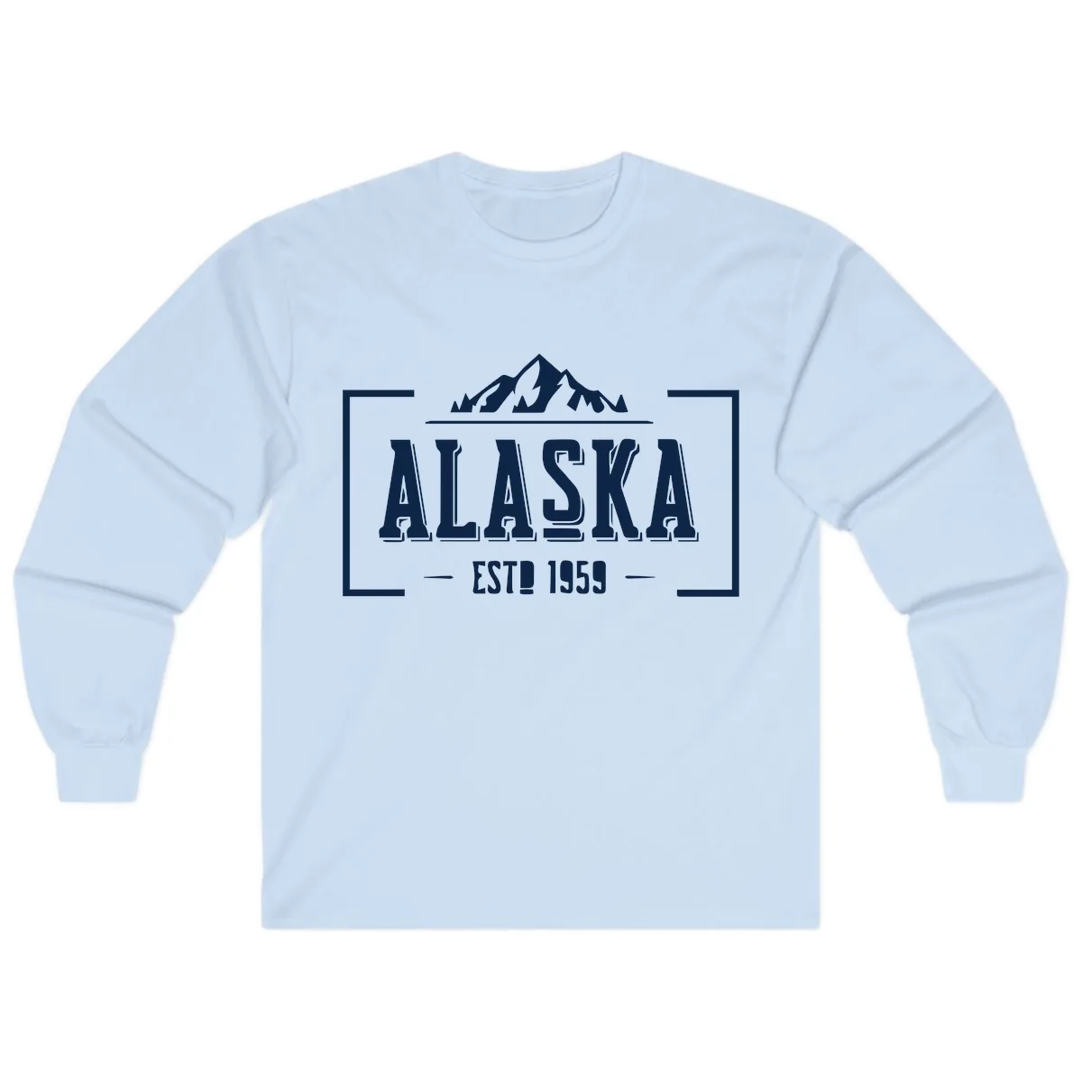 Alaska Cruise Design Awaiting Image Long Sleeve in Light Blue