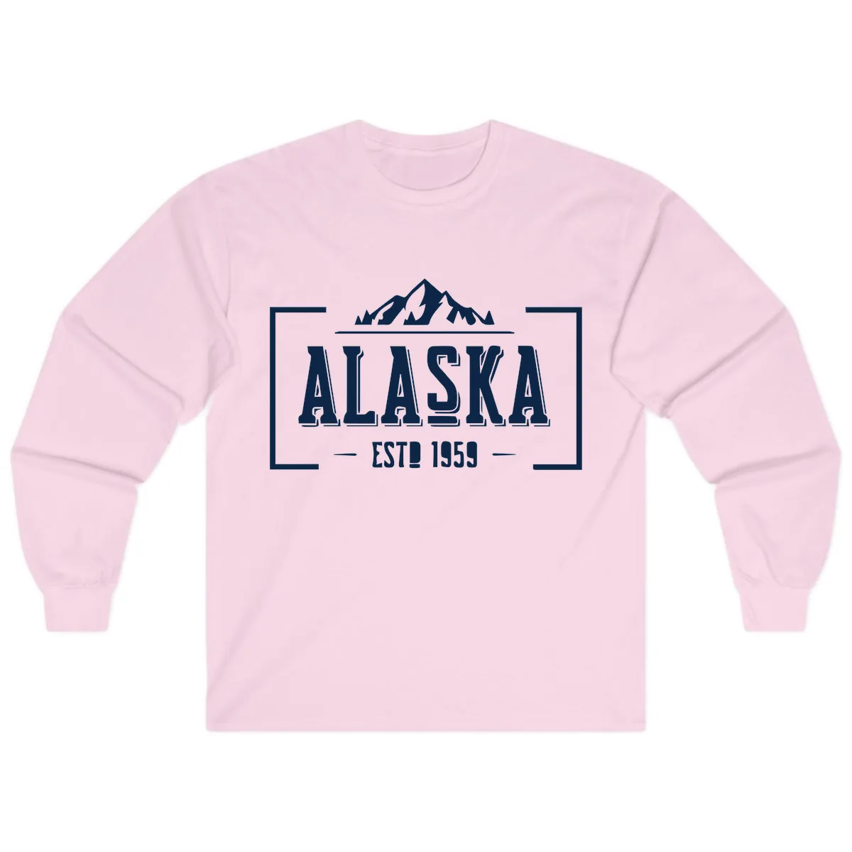 Alaska Cruise Design Awaiting Image Long Sleeve in Light Pink