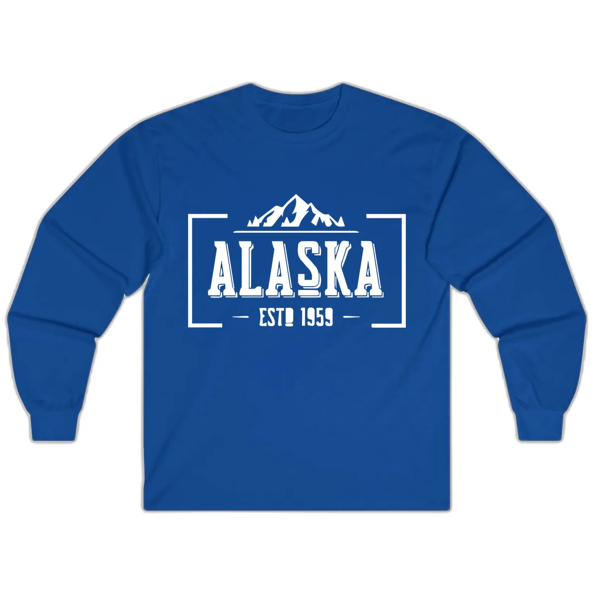 Alaska Cruise Design Awaiting Image Long Sleeve in Royal