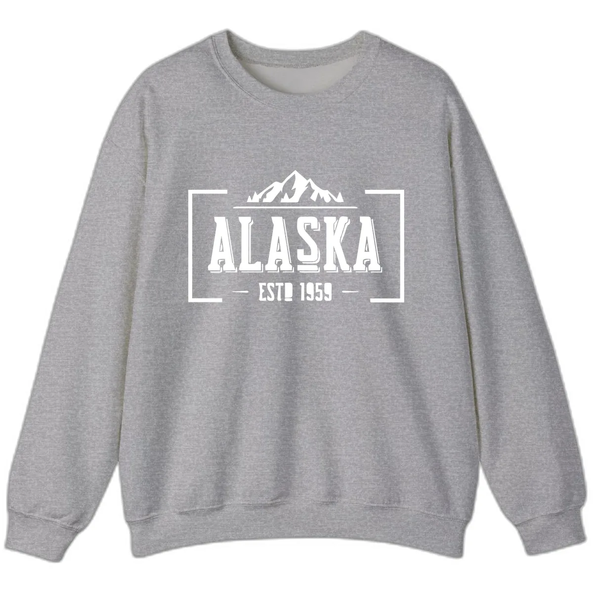 Alaska Cruise Design Awaiting Image Sweatshirt in Sport Grey