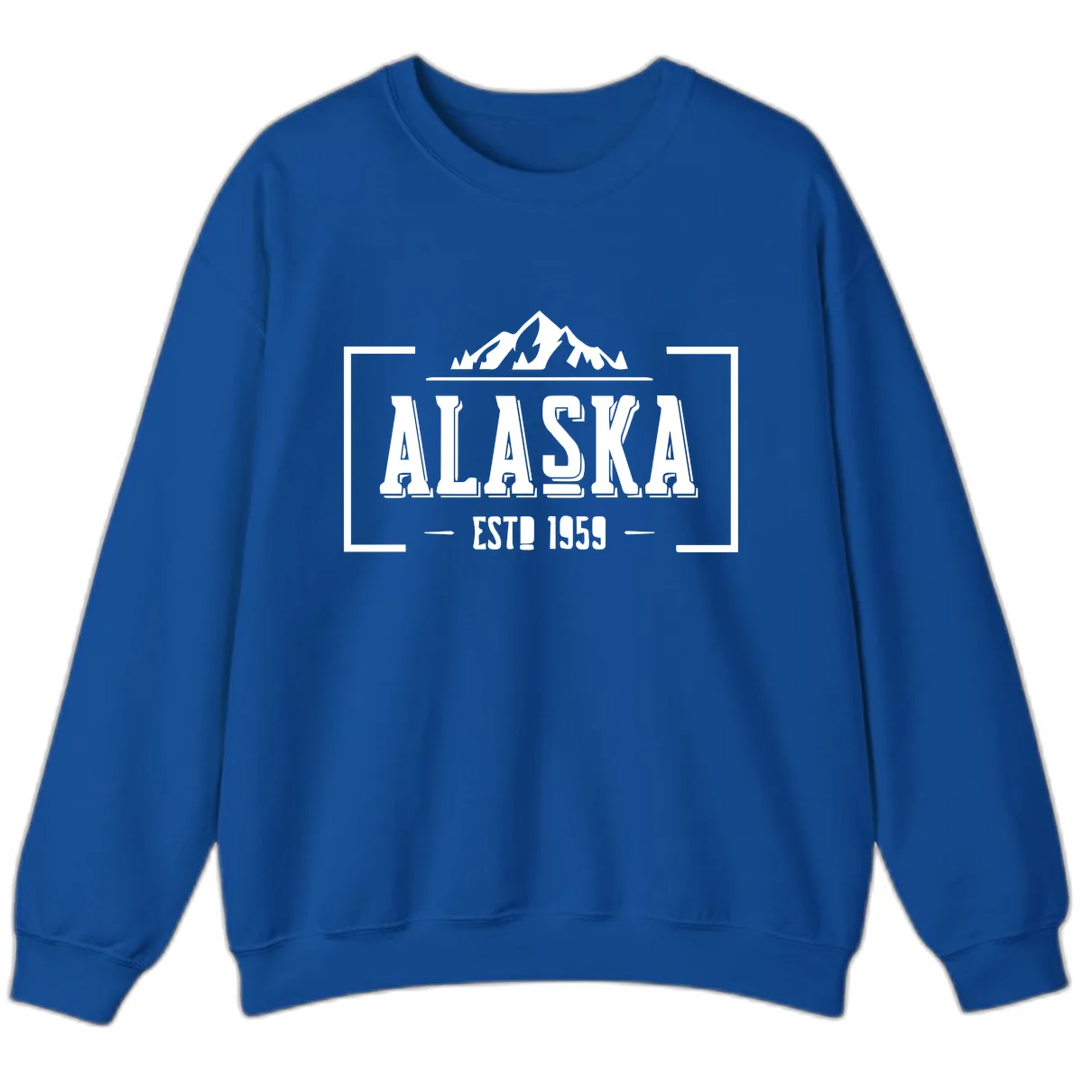 Alaska Cruise Design Awaiting Image Sweatshirt in Royal