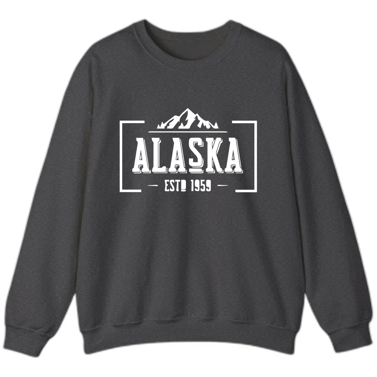 Alaska Cruise Design Awaiting Image Sweatshirt in Dark Heather