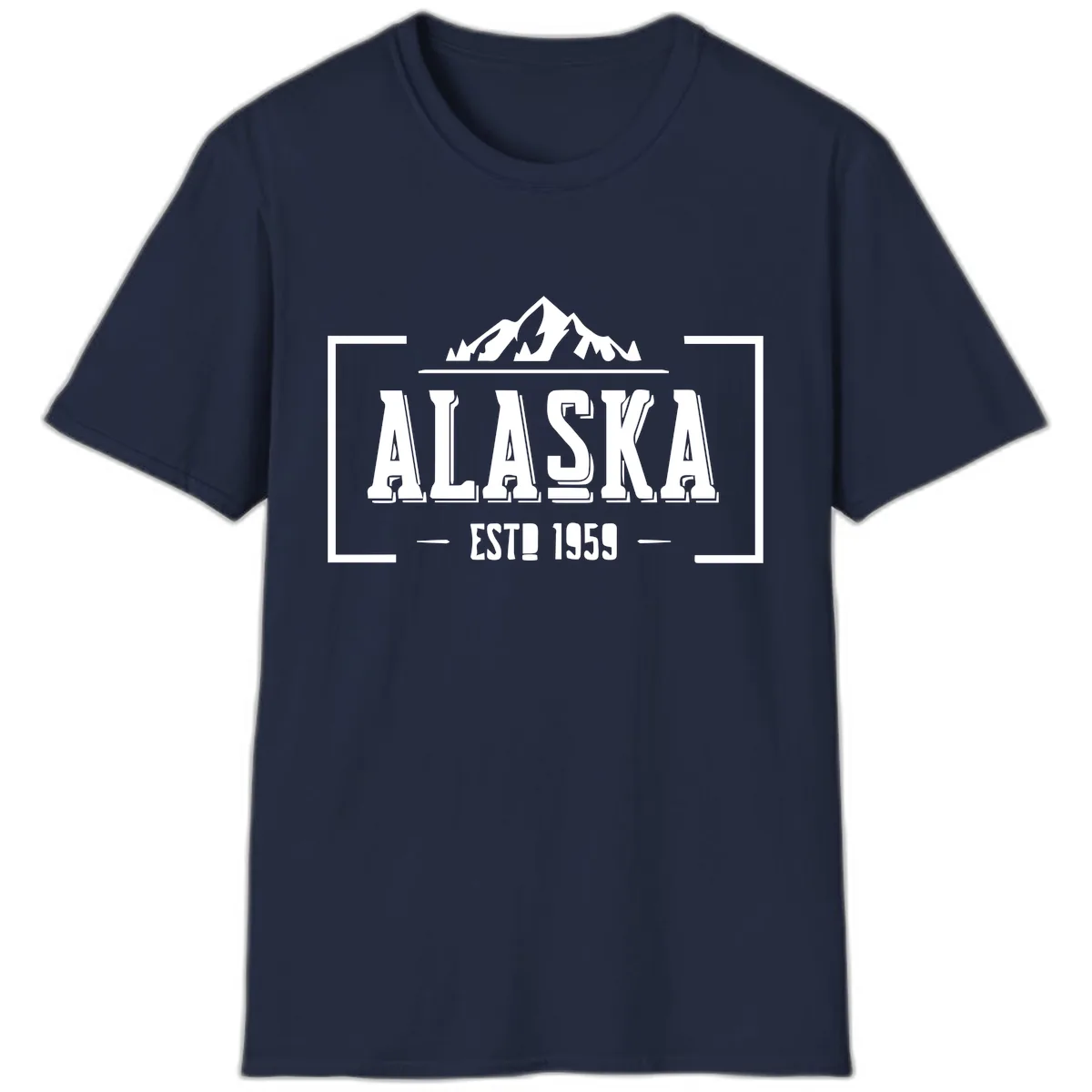 Alaska Cruise Design Awaiting Image T-Shirt in Navy