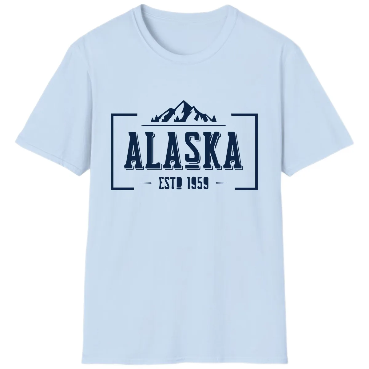 Alaska Cruise Design Awaiting Image T-Shirt in Light Blue