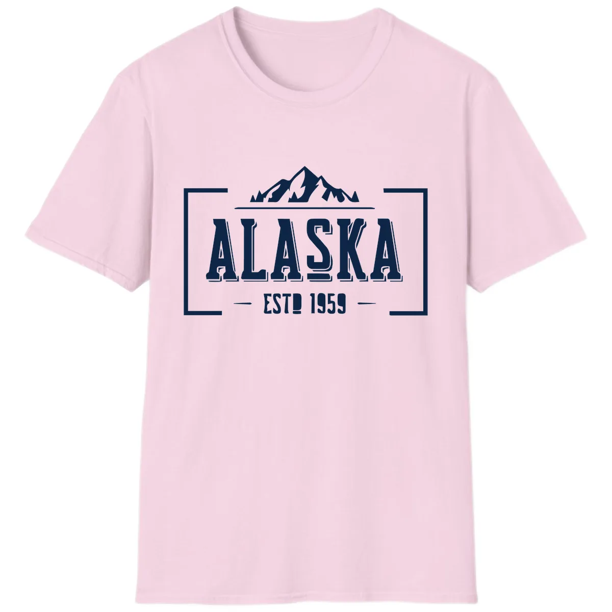 Alaska Cruise Design Awaiting Image T-Shirt in Light Pink
