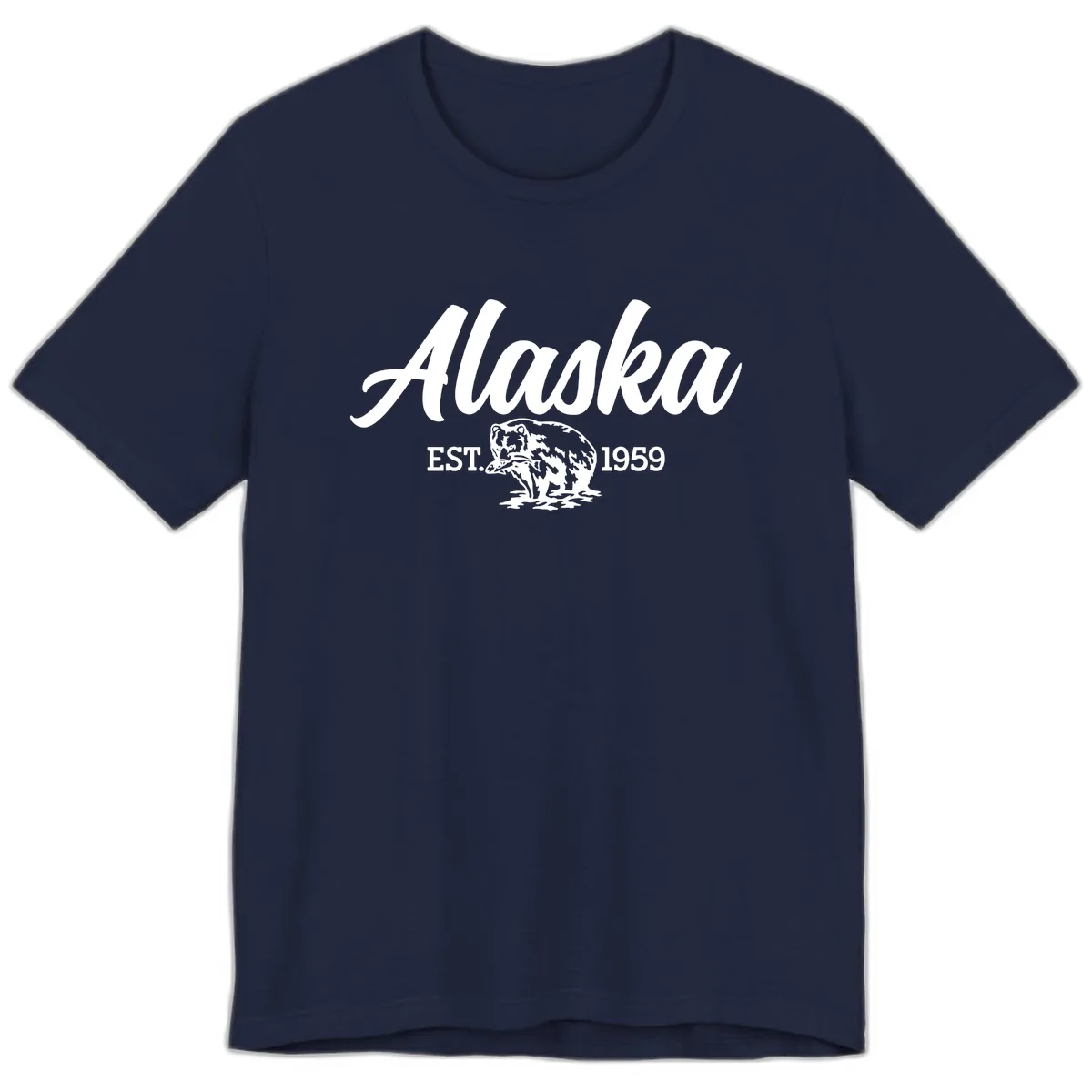 Alaskan Bear Established 1959 Premium T-Shirt in Navy