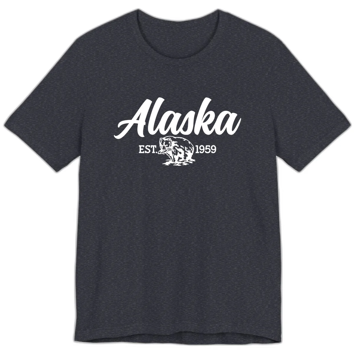 Alaskan Bear Established 1959 Premium T-Shirt in Heather Navy