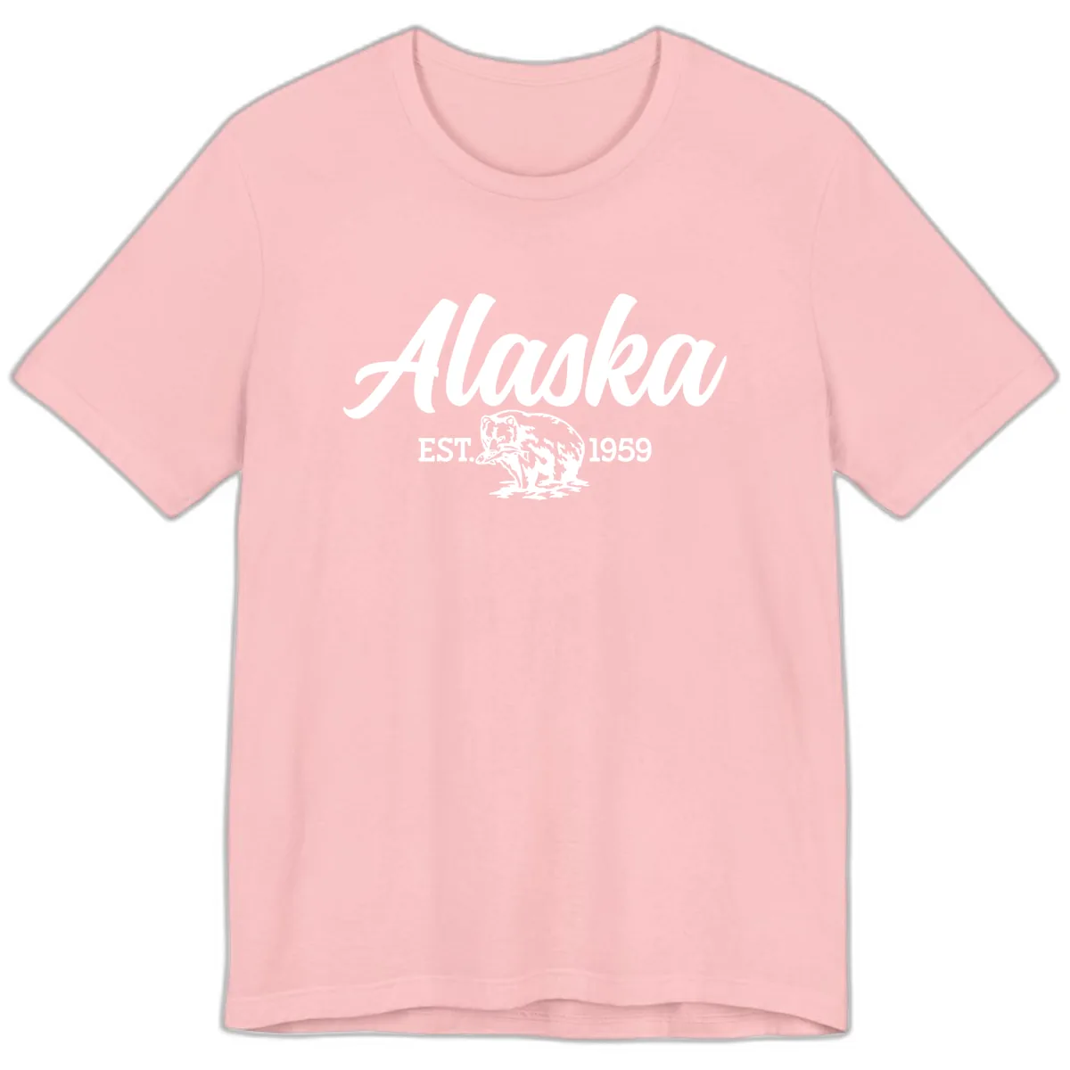 Alaskan Bear Established 1959 Premium T-Shirt in Pink