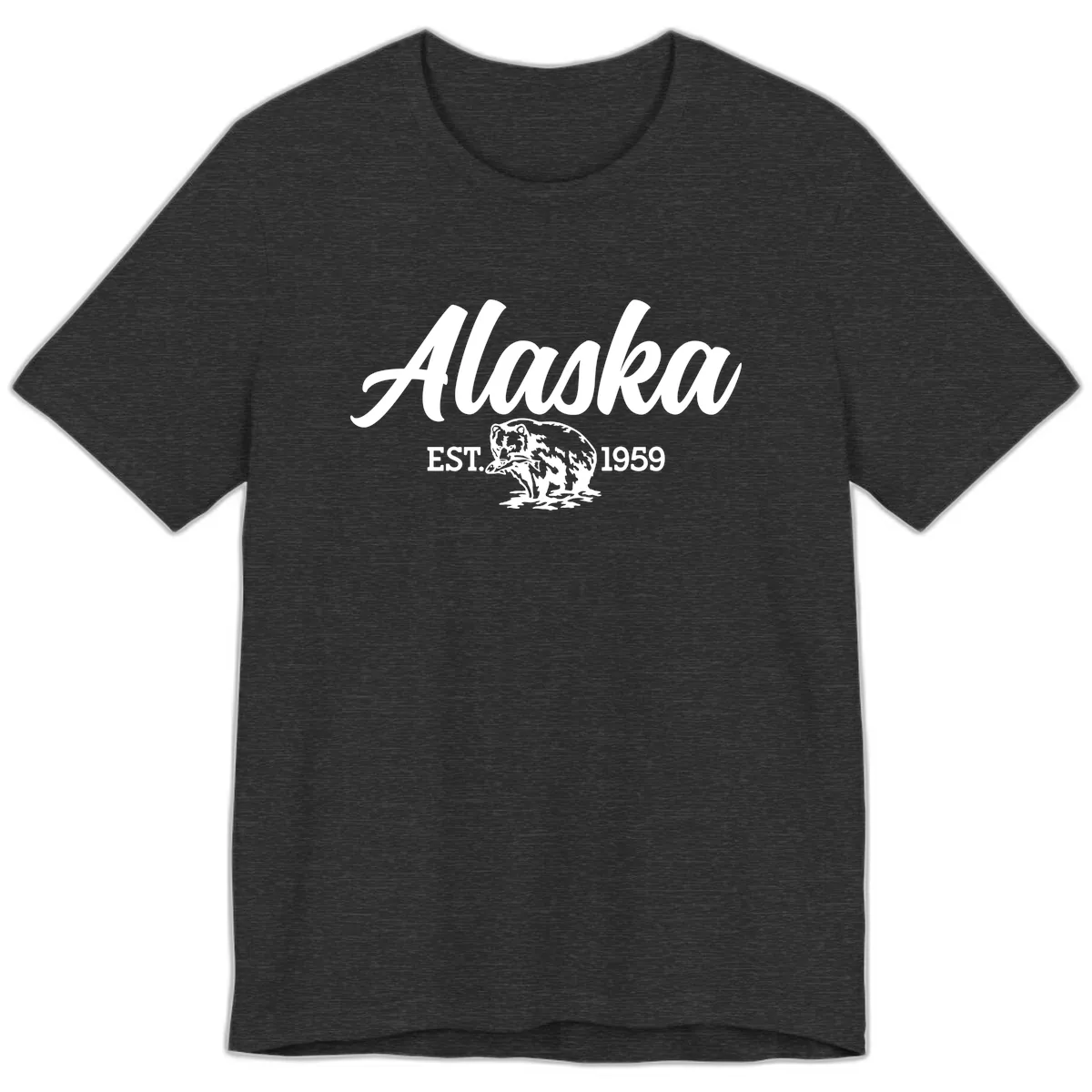 Alaskan Bear Established 1959 Premium T-Shirt in Dark Grey Heather