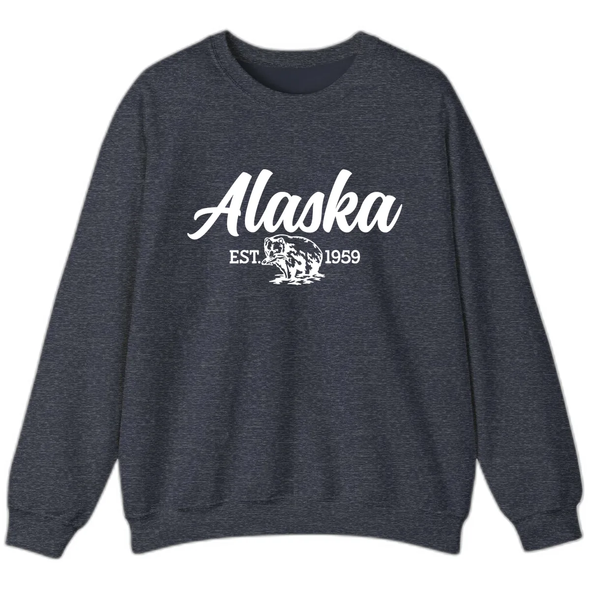 Alaskan Bear Established 1959 Sweatshirt in Heather Sport Dark Navy