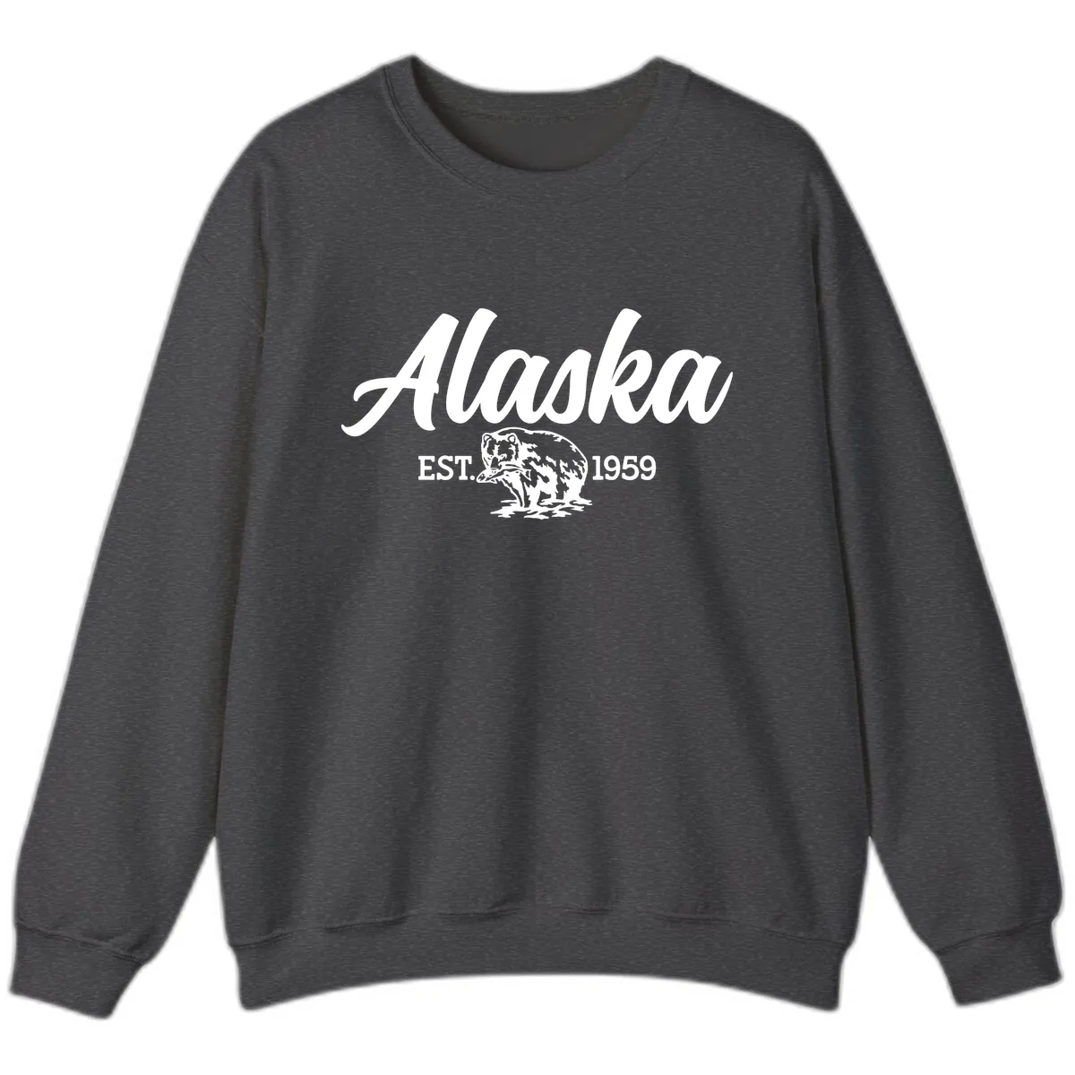 Alaskan Bear Established 1959 Sweatshirt in Dark Heather