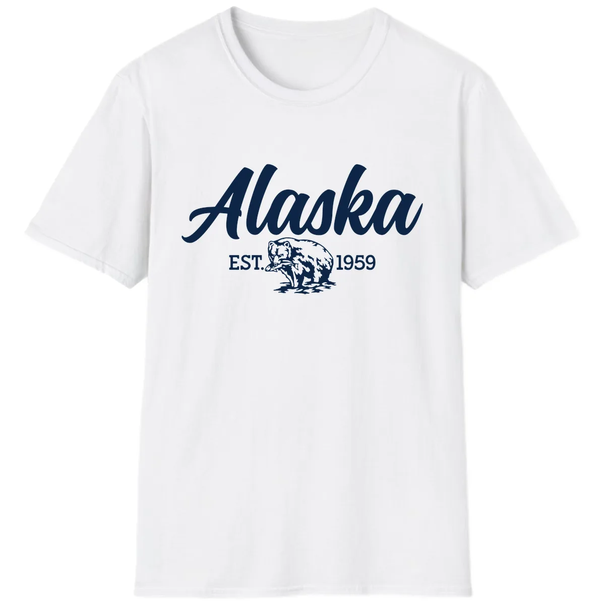 Alaskan Bear Established 1959 T-Shirt in White