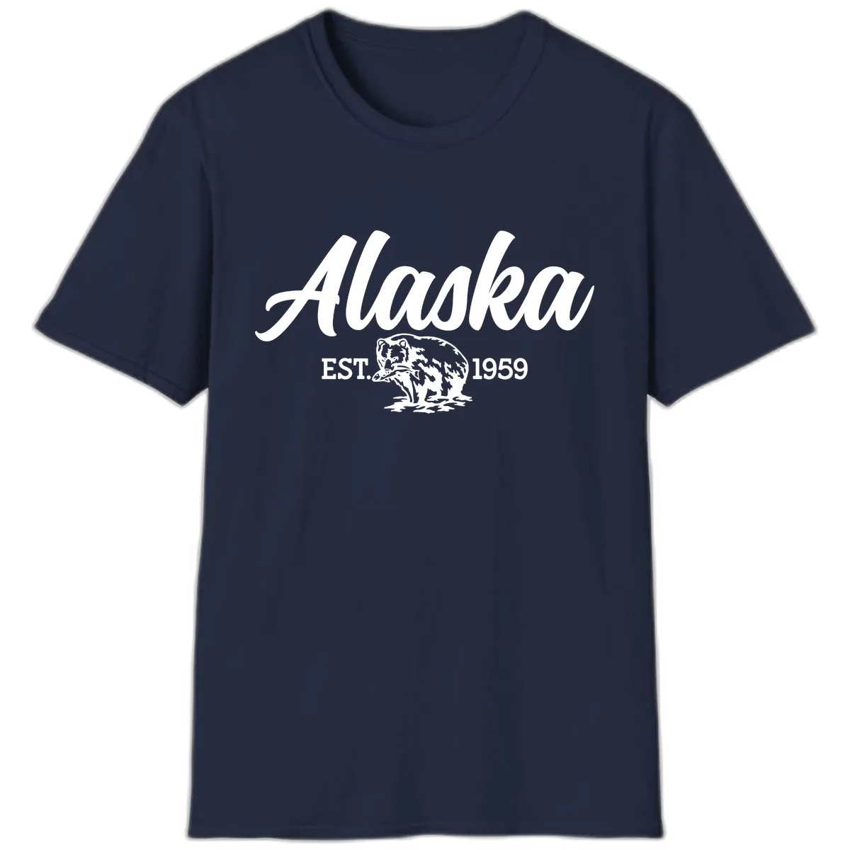 Alaskan Bear Established 1959 T-Shirt in Navy