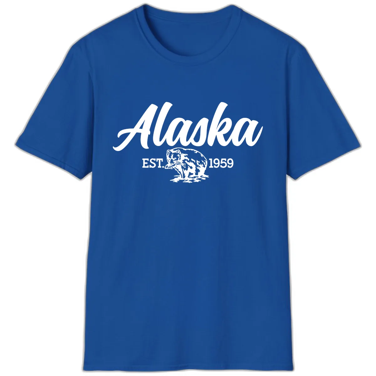 Alaskan Bear Established 1959 T-Shirt in Royal