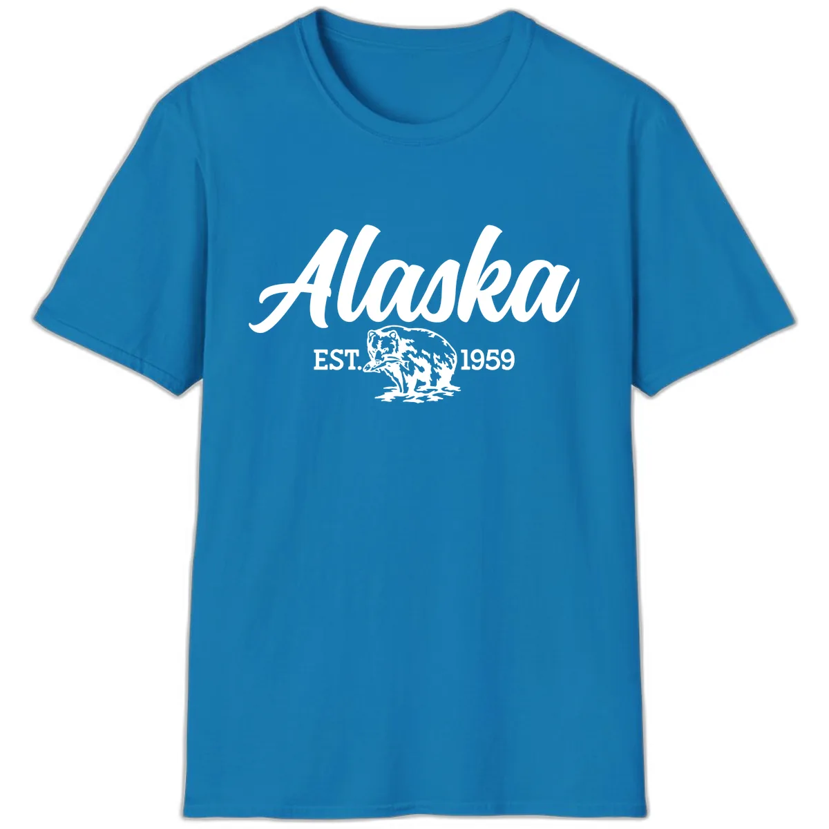 Alaskan Bear Established 1959 T-Shirt in Sapphire