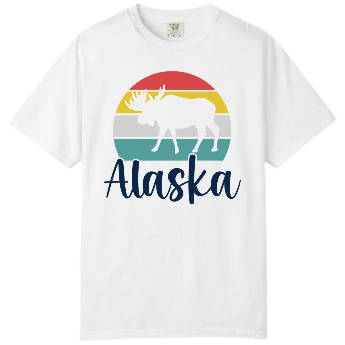 Moose Mountain Stripes Alaska Comfort Color in White