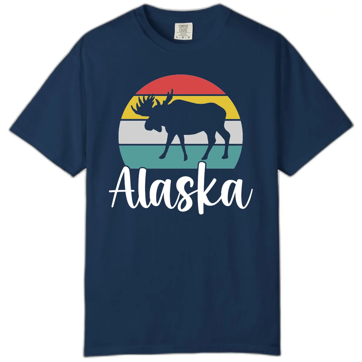 Moose Mountain Stripes Alaska Comfort Color in Navy