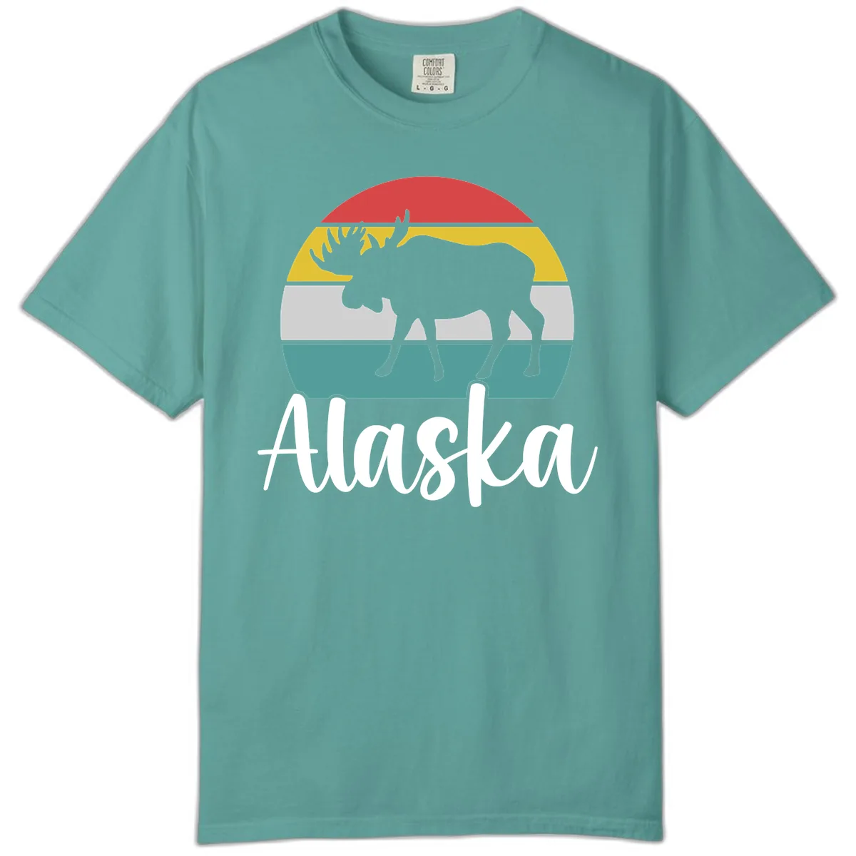 Moose Mountain Stripes Alaska Comfort Color in Seafoam