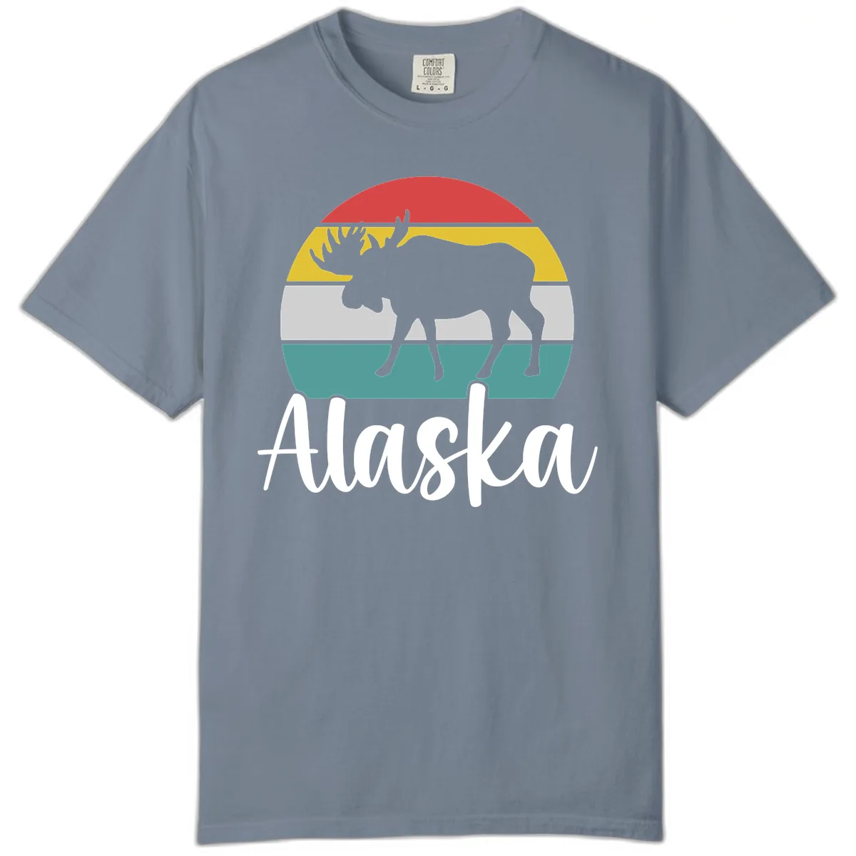 Moose Mountain Stripes Alaska Comfort Color in Blue Jean