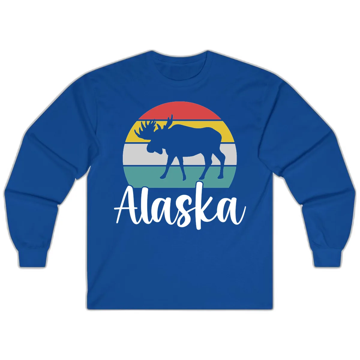 Moose Mountain Stripes Alaska Long Sleeve in Royal