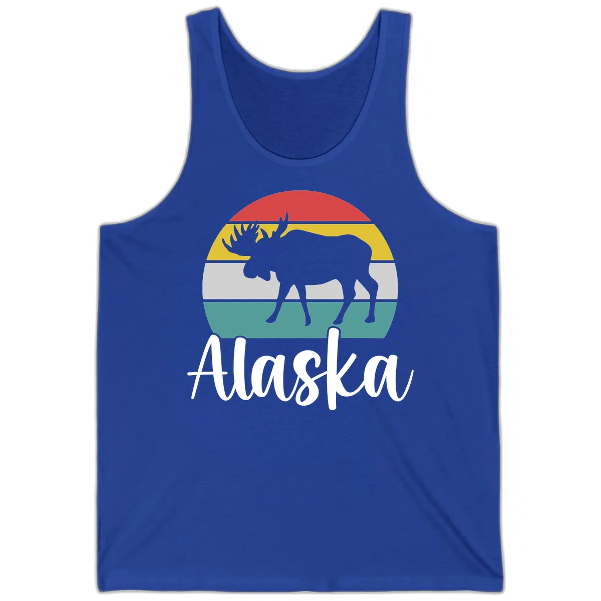 Moose Mountain Stripes Alaska Tank in True Royal