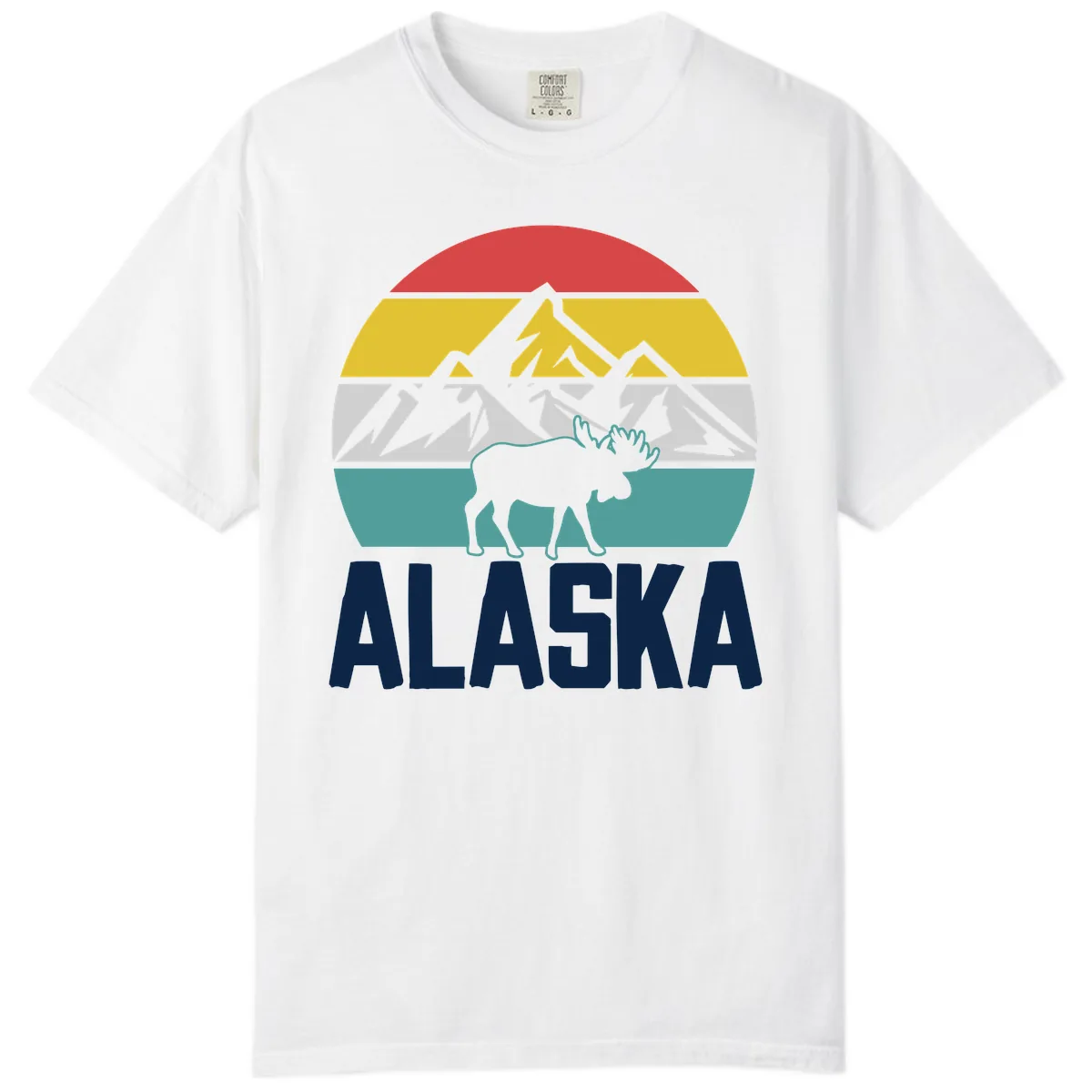 Moose Mountain Wilderness Alaska Comfort Color in White