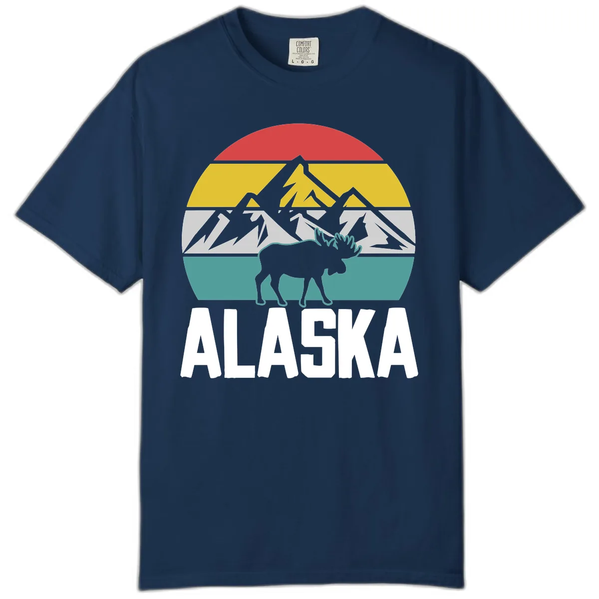 Moose Mountain Wilderness Alaska Comfort Color in Navy