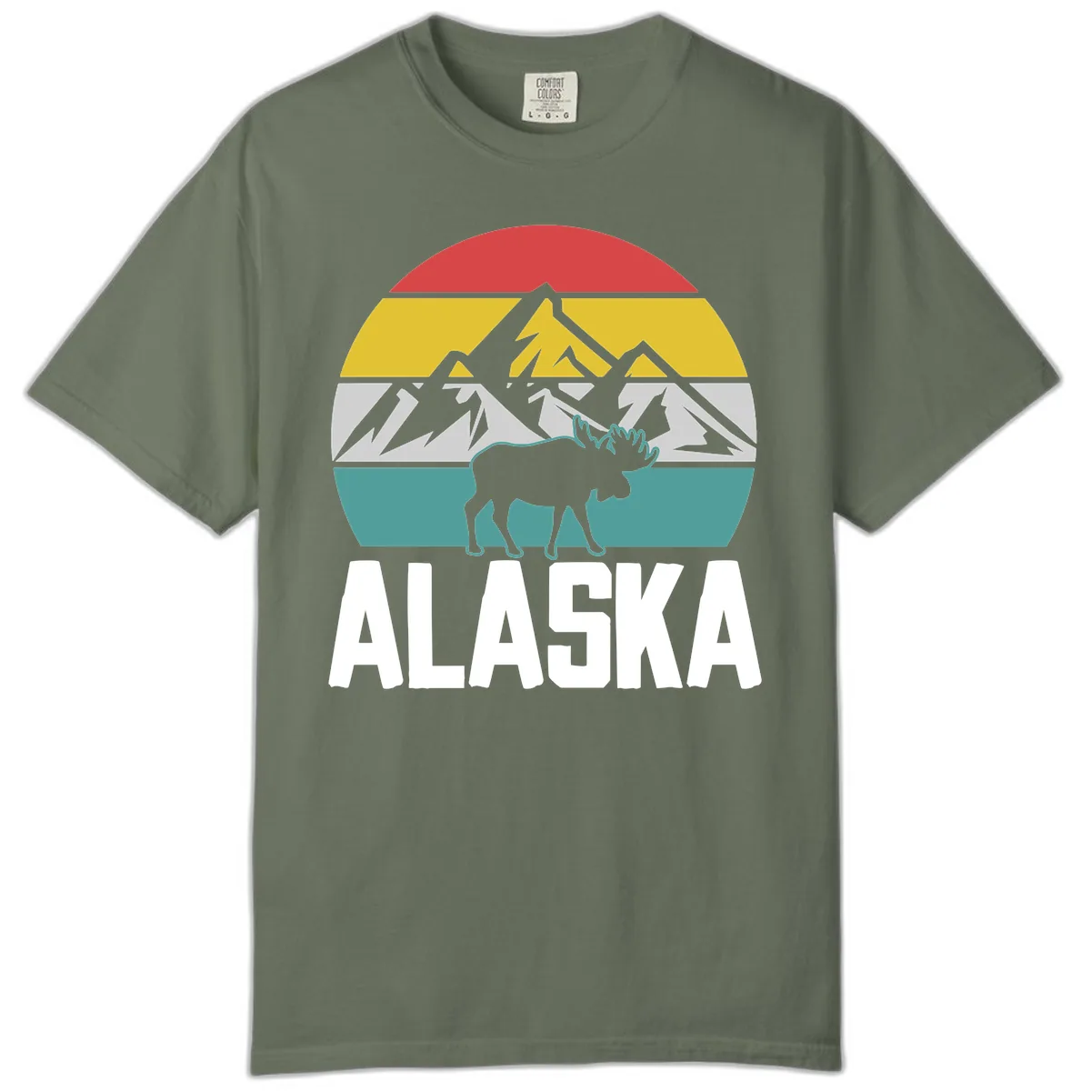 Moose Mountain Wilderness Alaska Comfort Color in Moss