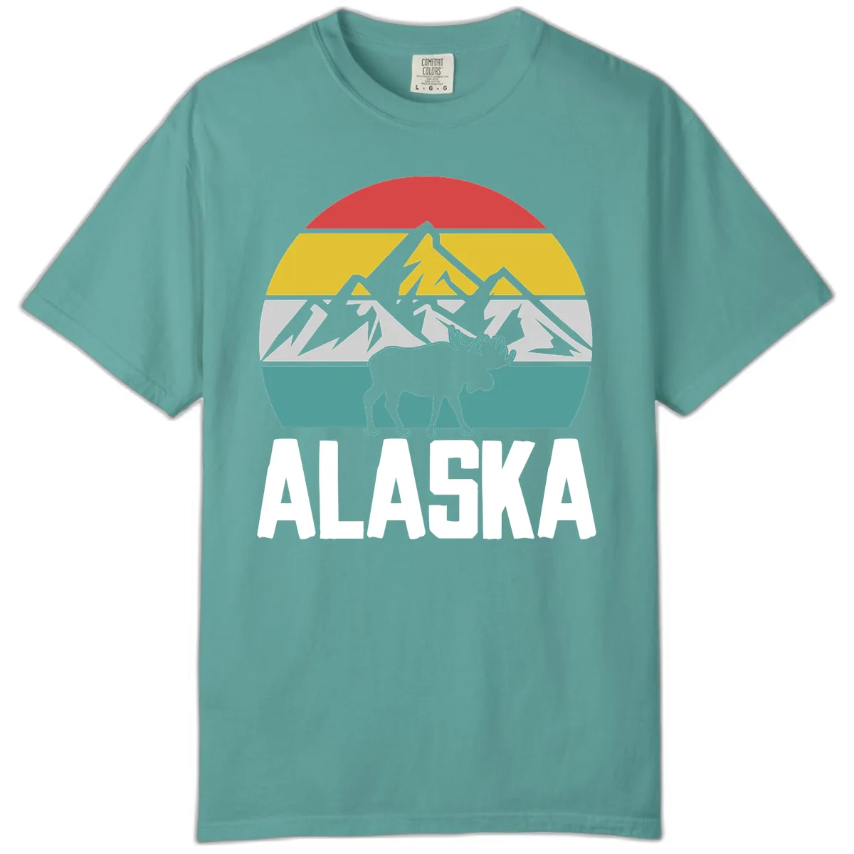 Moose Mountain Wilderness Alaska Comfort Color in Seafoam