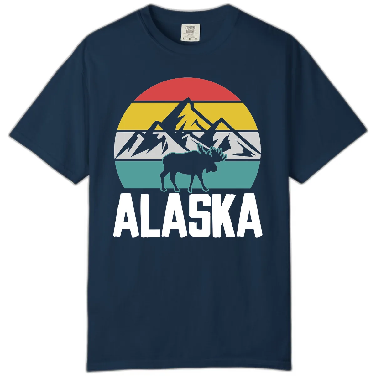 Moose Mountain Wilderness Alaska Comfort Color in True Navy