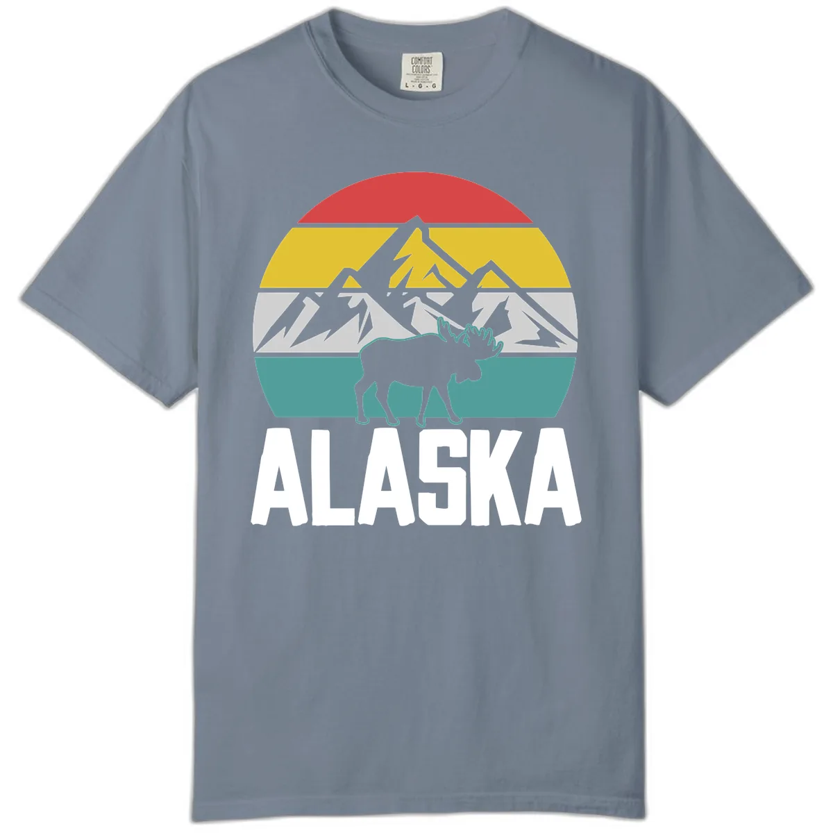 Moose Mountain Wilderness Alaska Comfort Color in Blue Jean