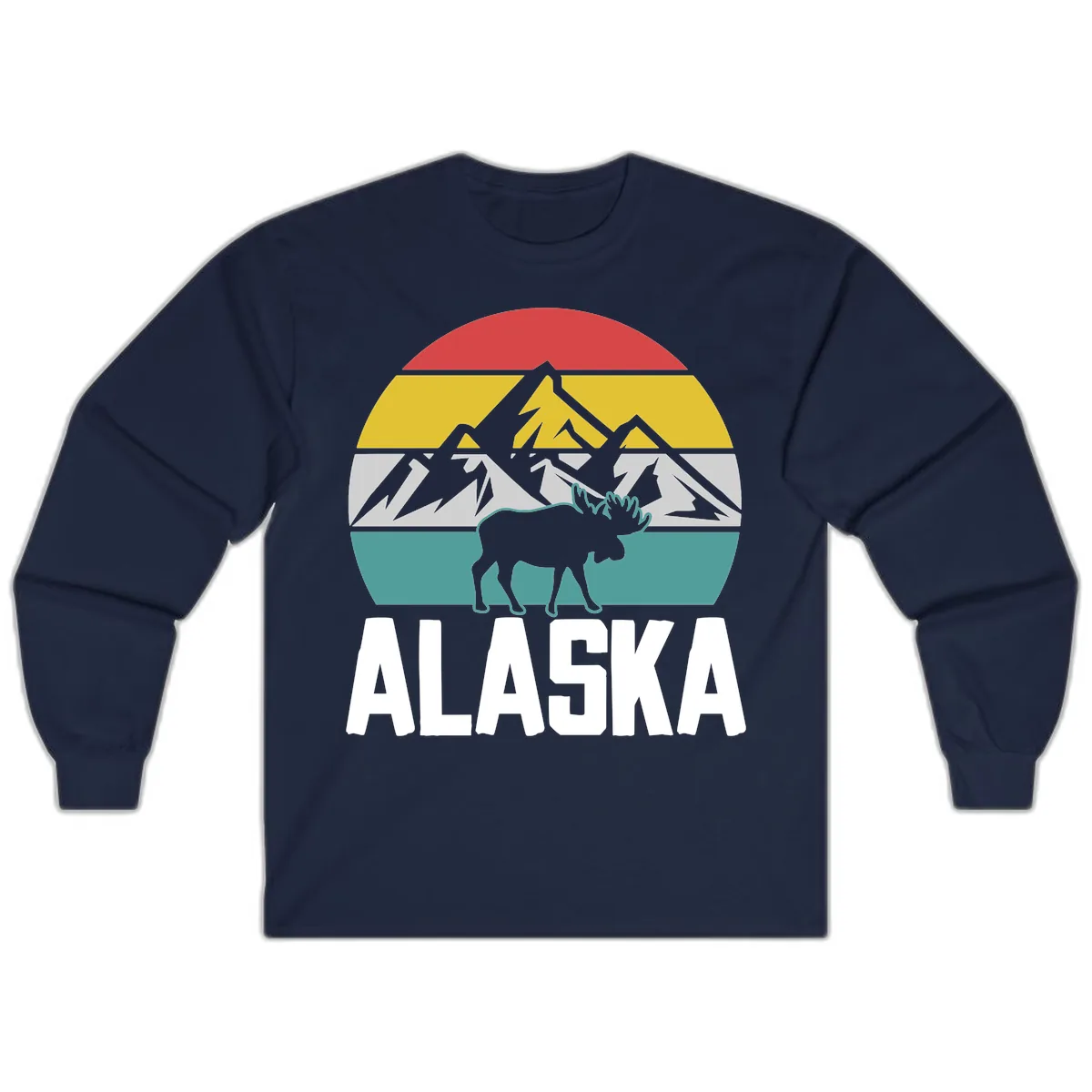 Moose Mountain Wilderness Alaska Long Sleeve in Navy