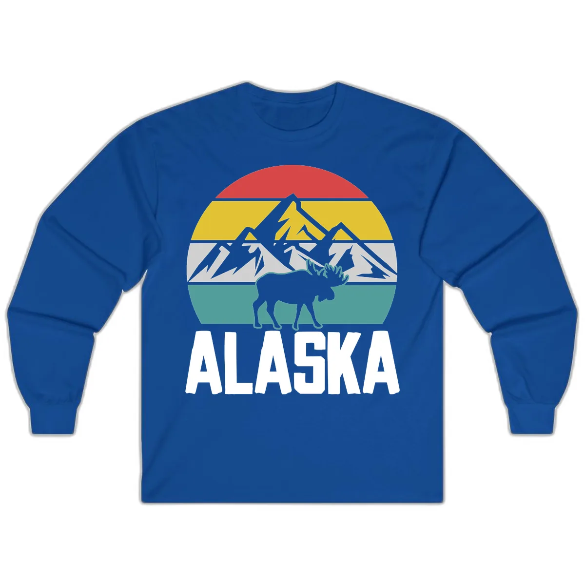 Moose Mountain Wilderness Alaska Long Sleeve in Royal