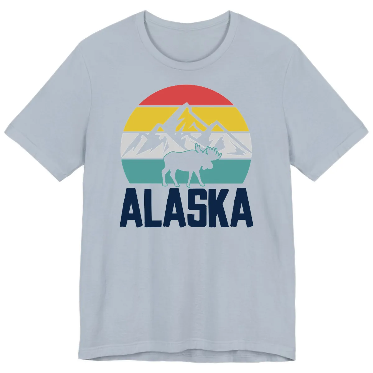 Moose Mountain Wilderness Alaska Premium T-Shirt in Light Blue