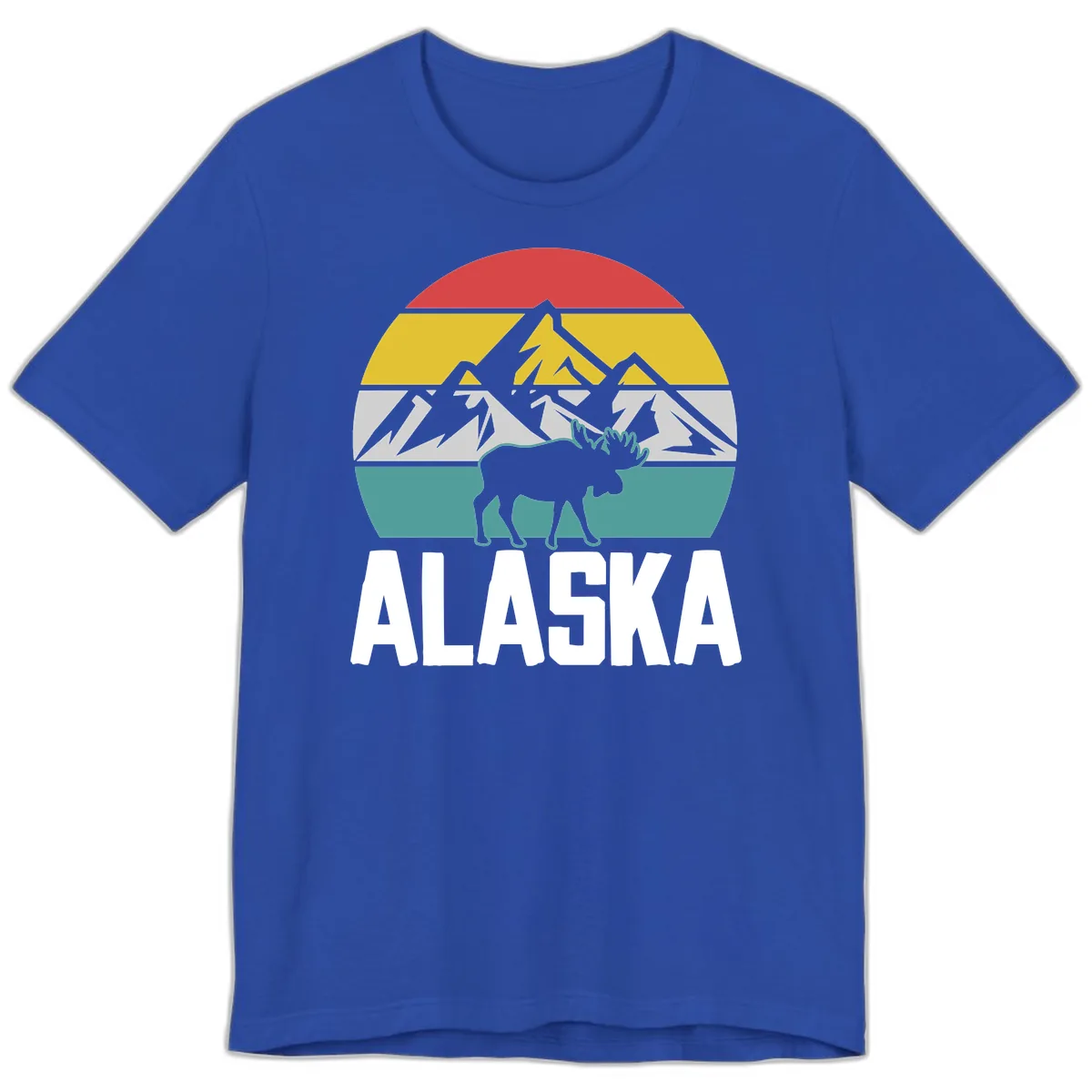 Moose Mountain Wilderness Alaska Premium T-Shirt in True Royal