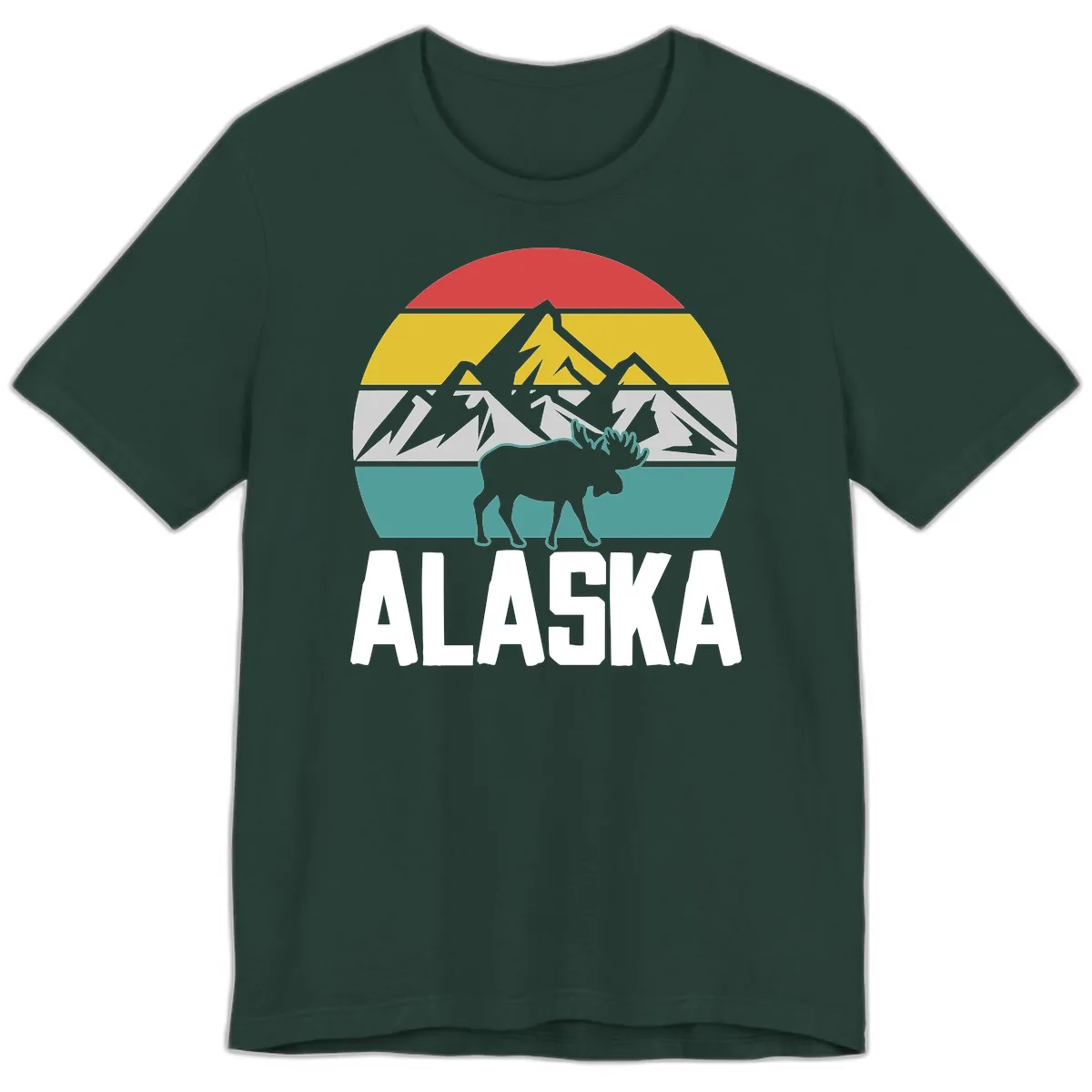 Moose Mountain Wilderness Alaska Premium T-Shirt in Forest