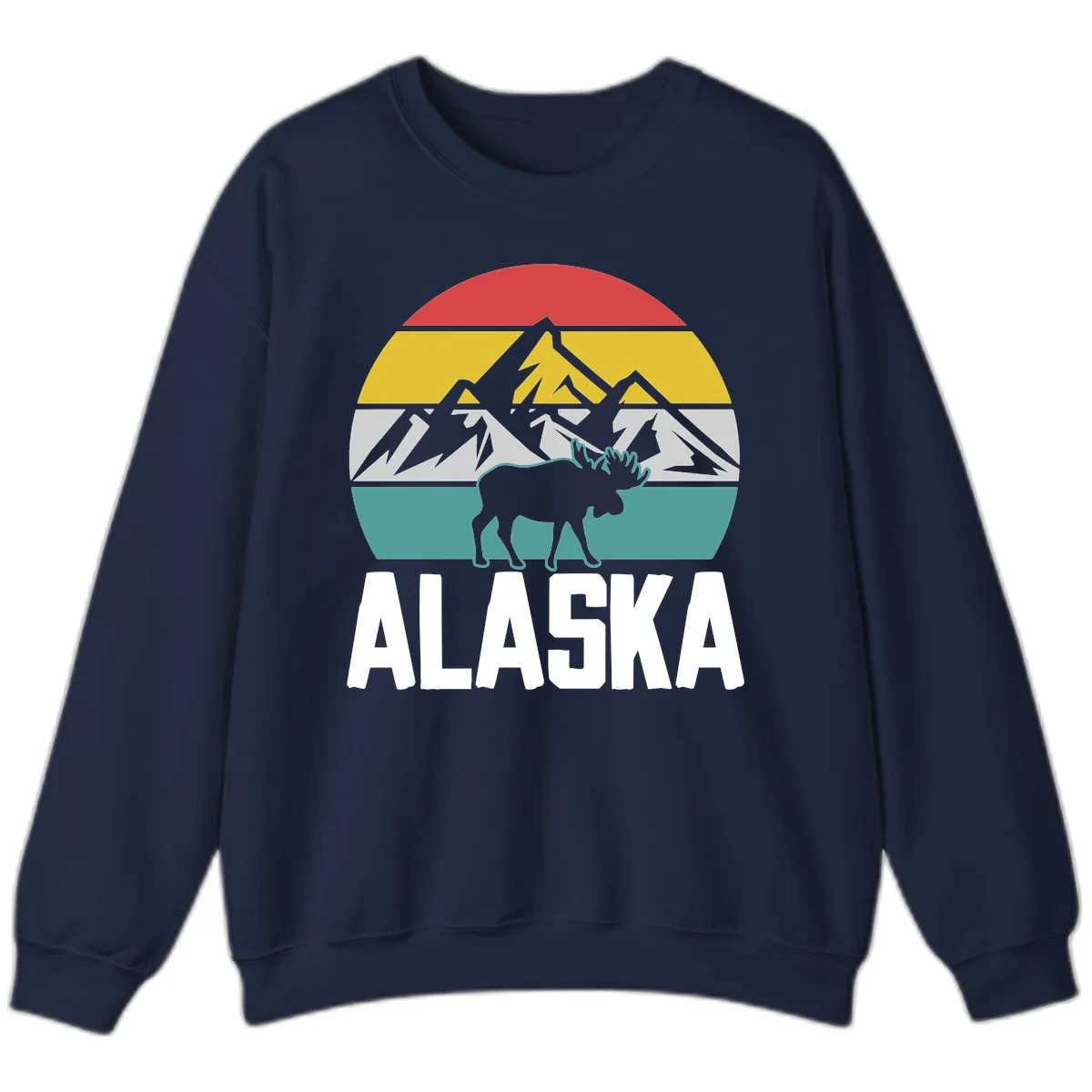 Moose Mountain Wilderness Alaska Sweatshirt in Navy