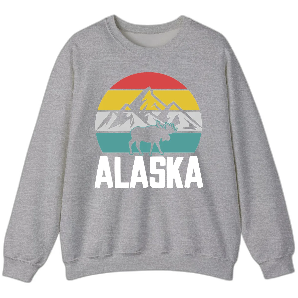 Moose Mountain Wilderness Alaska Sweatshirt in Sport Grey
