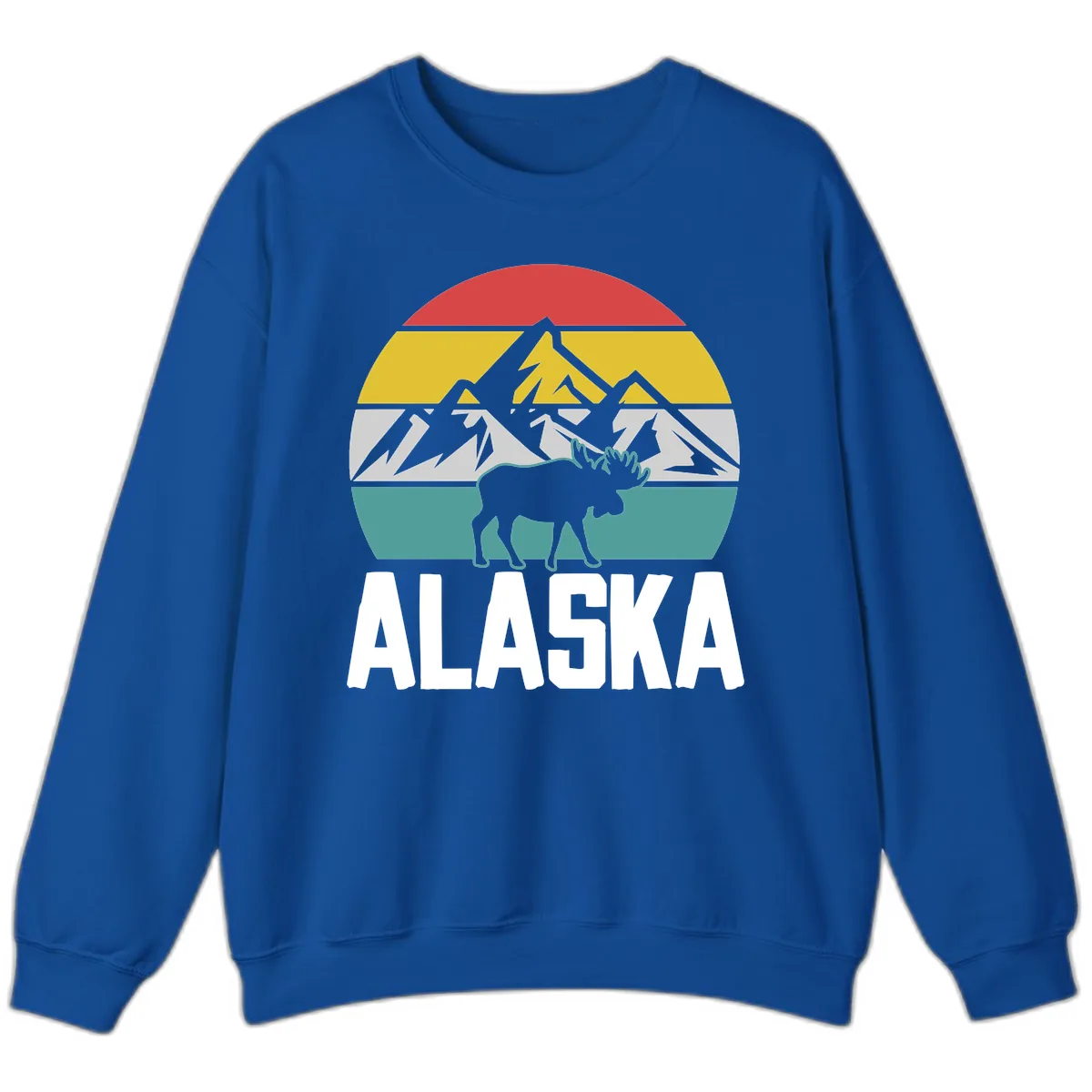 Moose Mountain Wilderness Alaska Sweatshirt in Royal