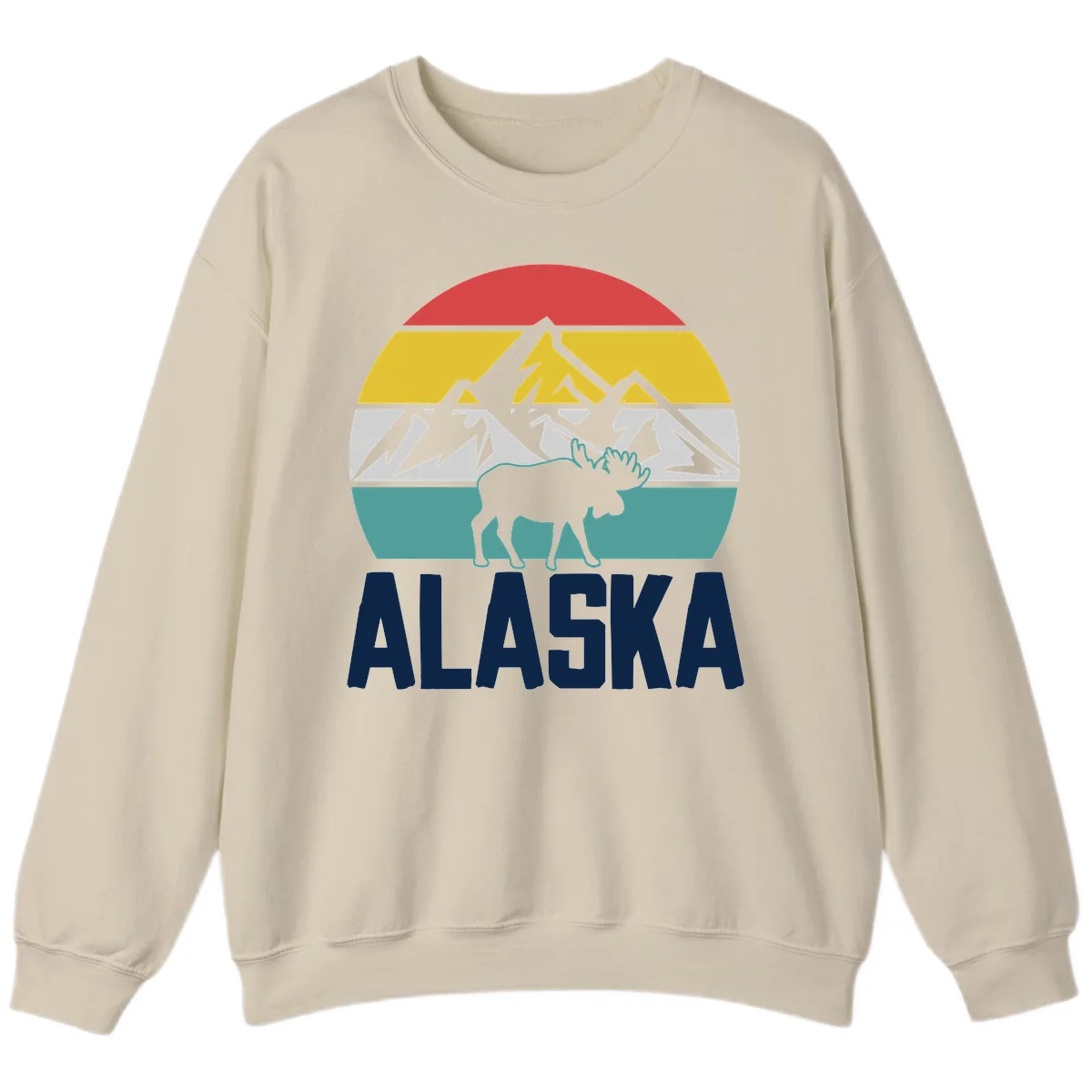 Moose Mountain Wilderness Alaska Sweatshirt in Sand