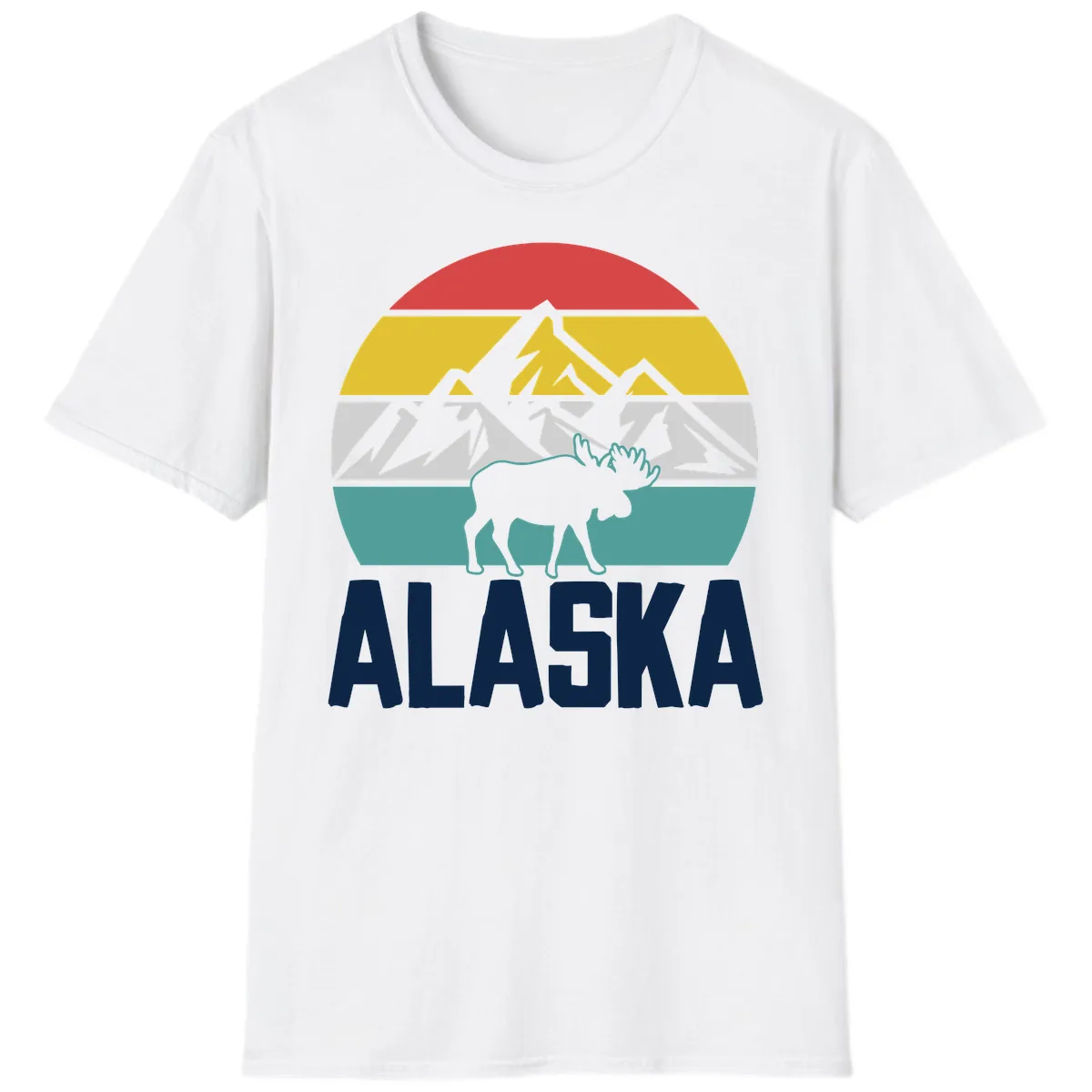 Moose Mountain Wilderness Alaska T-Shirt in White
