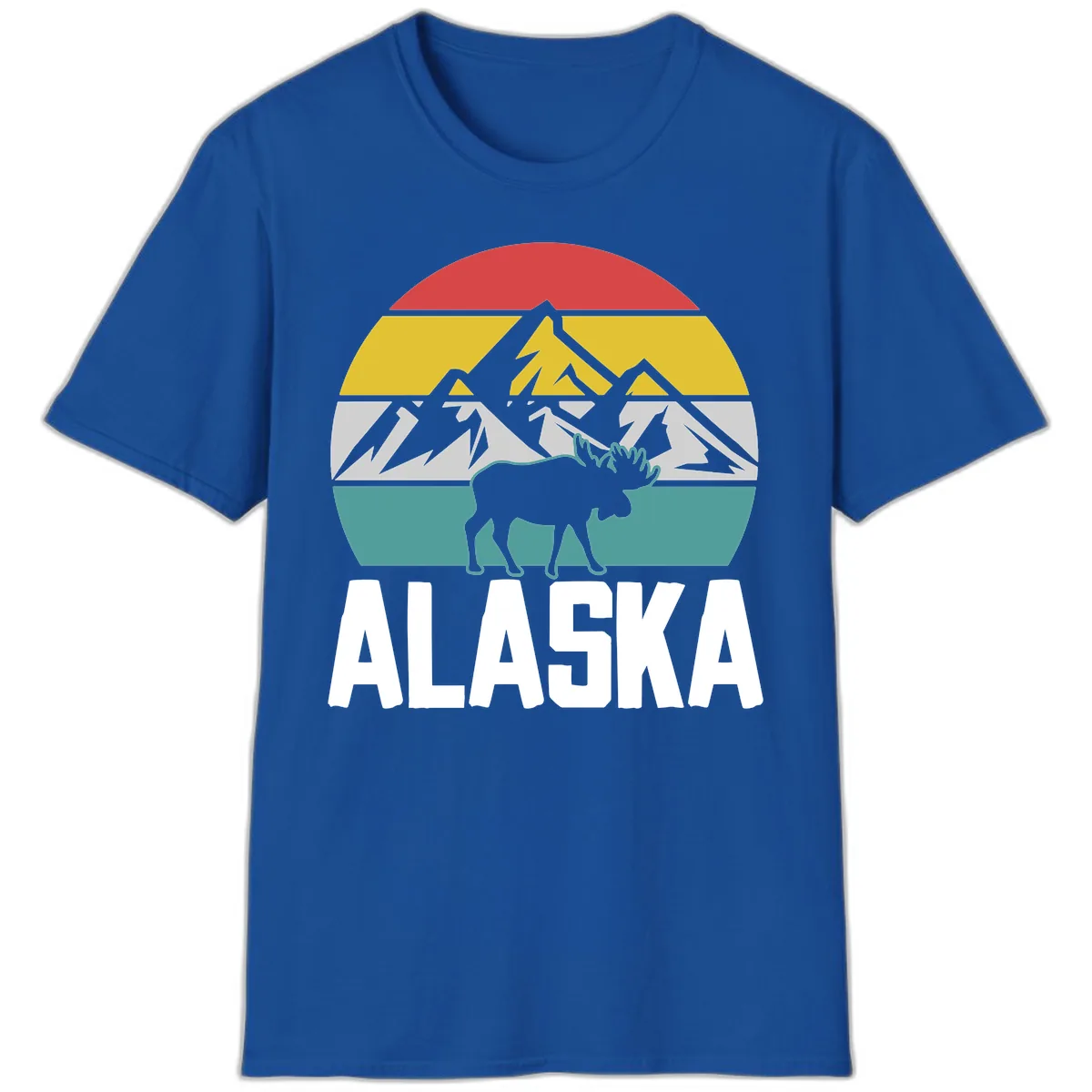 Moose Mountain Wilderness Alaska T-Shirt in Royal