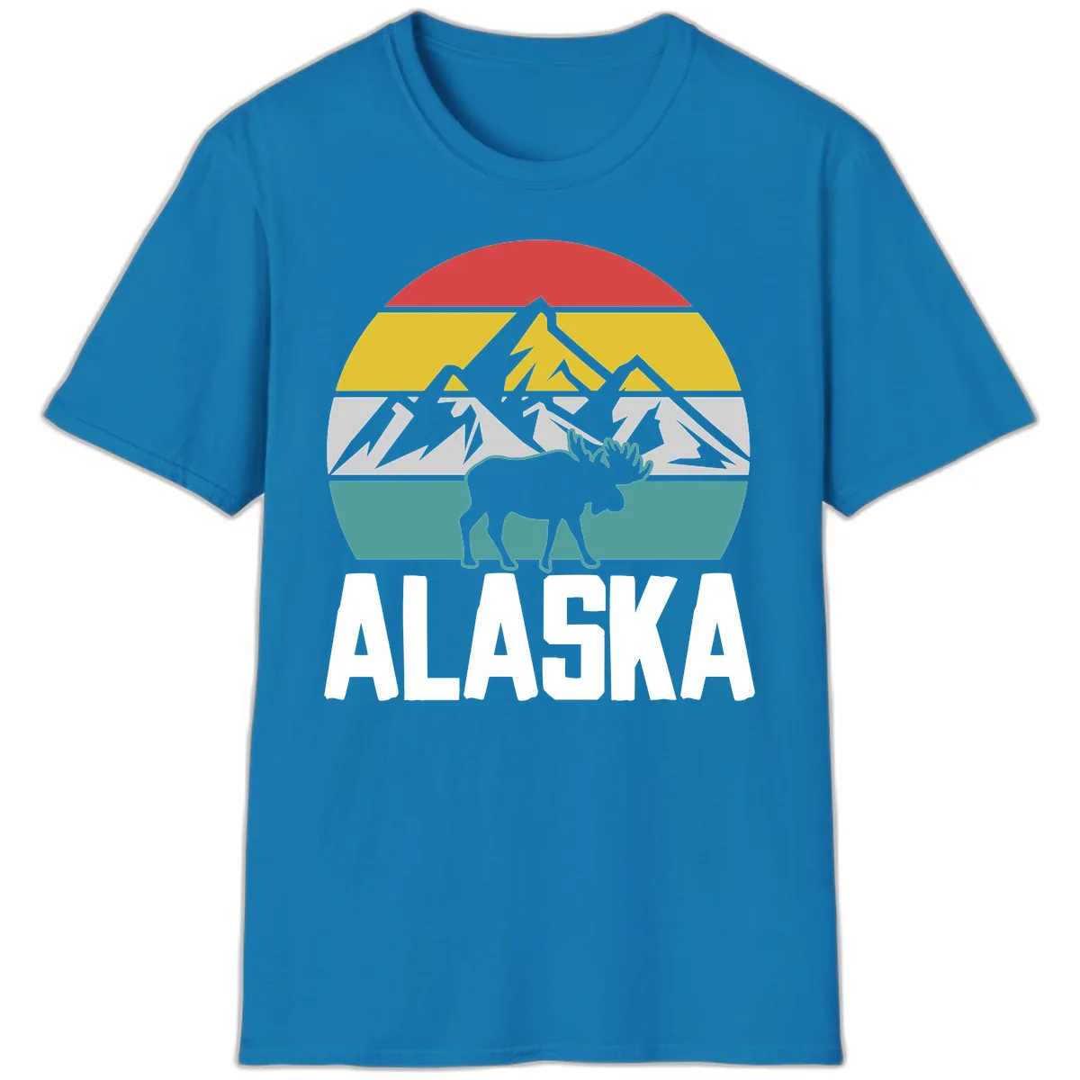 Moose Mountain Wilderness Alaska T-Shirt in Sapphire