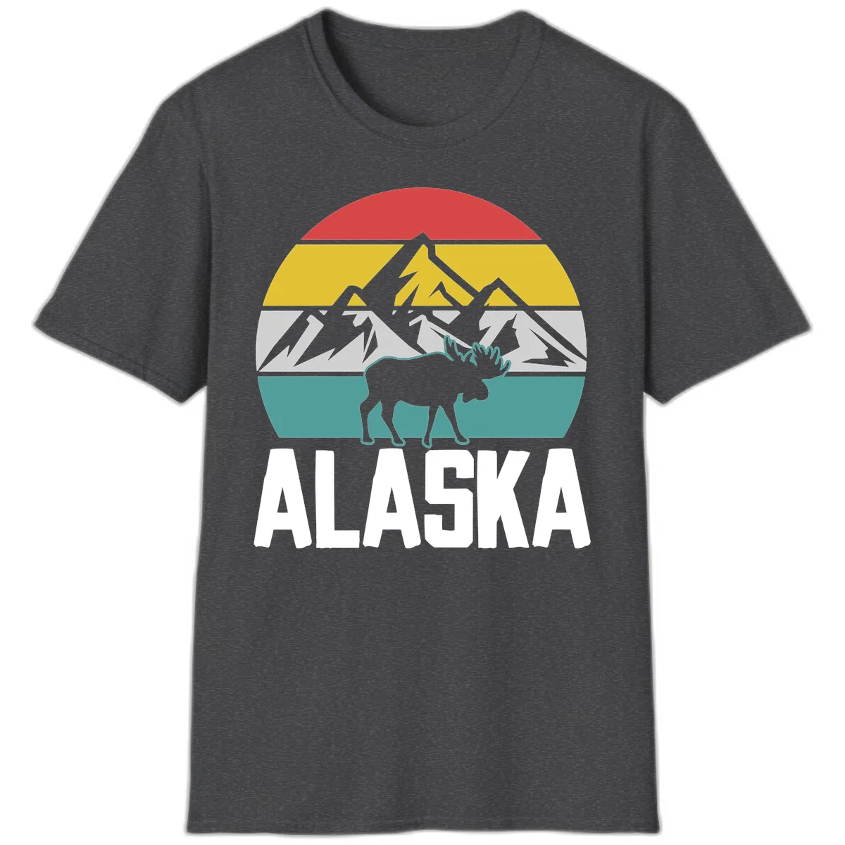 Moose Mountain Wilderness Alaska T-Shirt in Dark Heather
