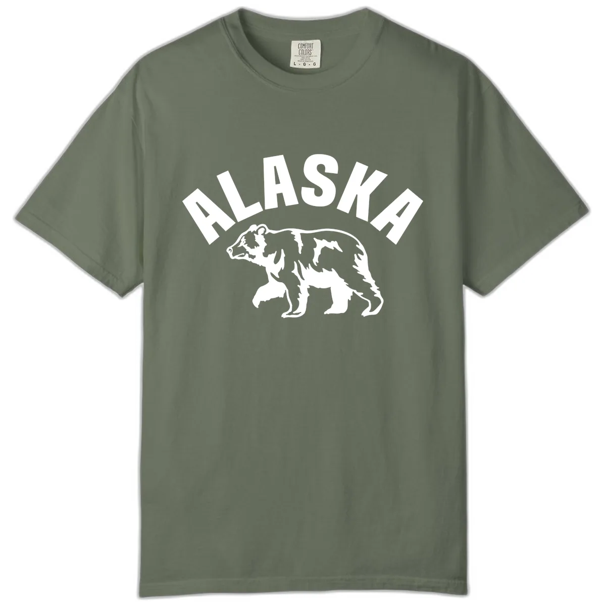 Alaska Bear Wildlife Cruise Design Comfort Color in Moss