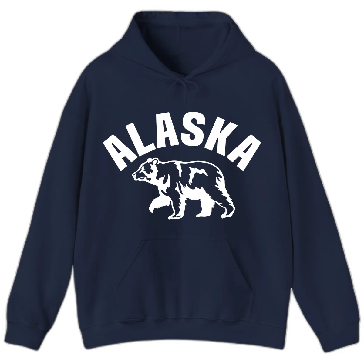Alaska Bear Wildlife Cruise Design Hoodie in Navy