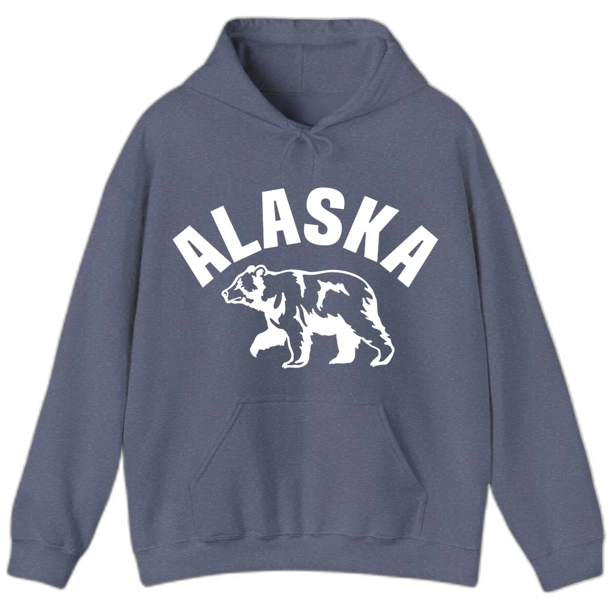 Alaska Bear Wildlife Cruise Design Hoodie in Heather Navy